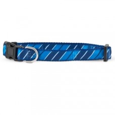 Aspen Pet  Medium Adjustable Dog Collar Blue Stripes  